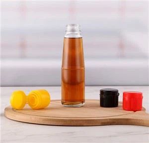Små glas sauce flasker