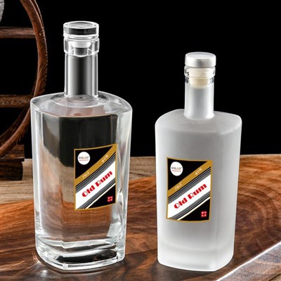 500 ml glas romflaske med kork